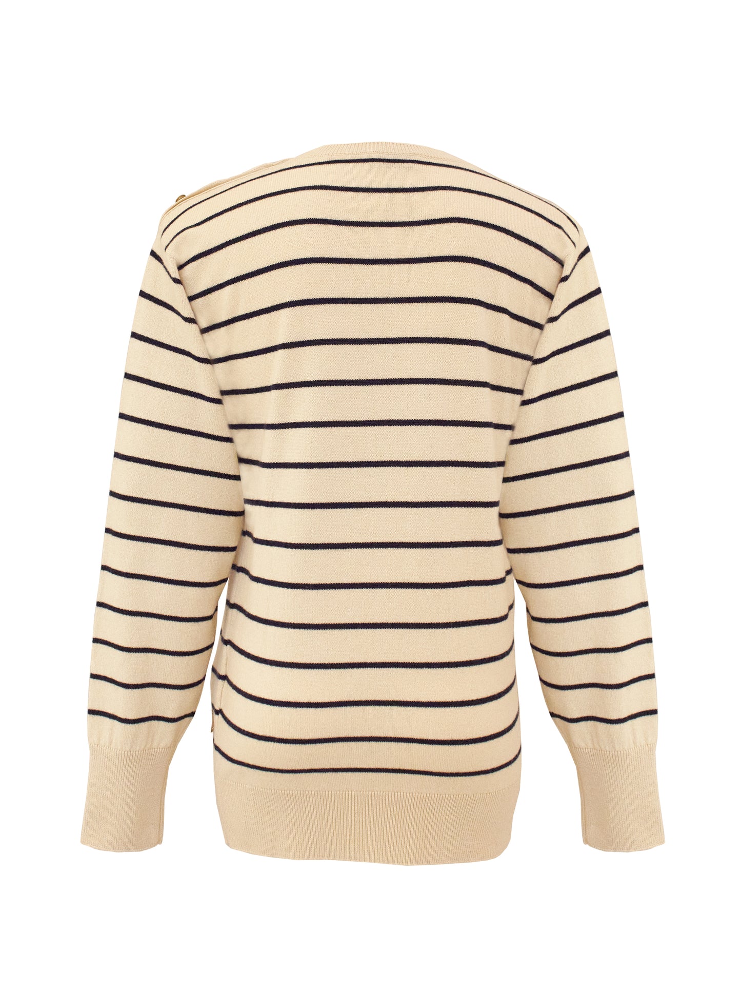 Moncler Pullover Beige/Marineblau