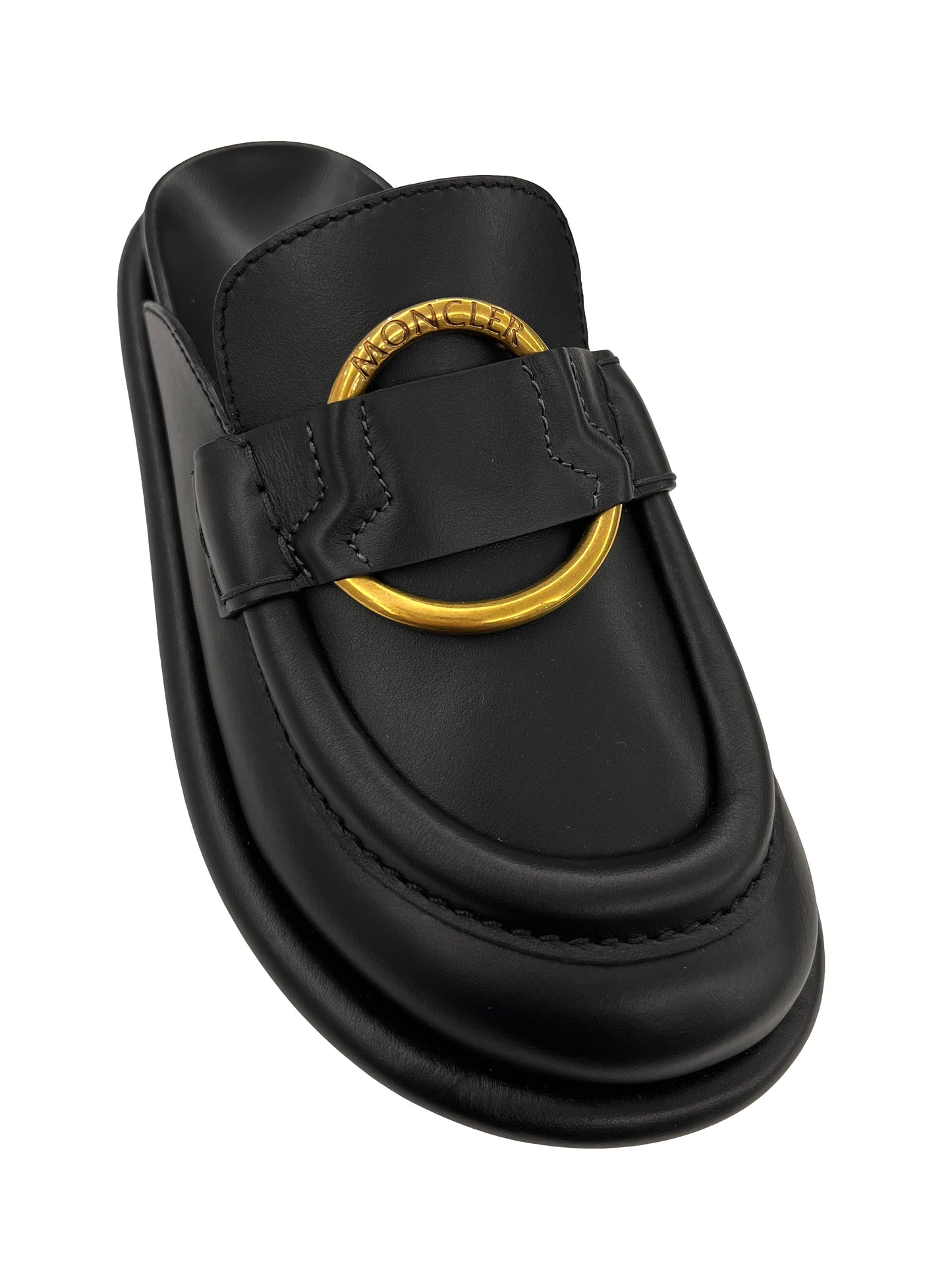 Moncler Bell Pantoletten Schwarz/Gold
