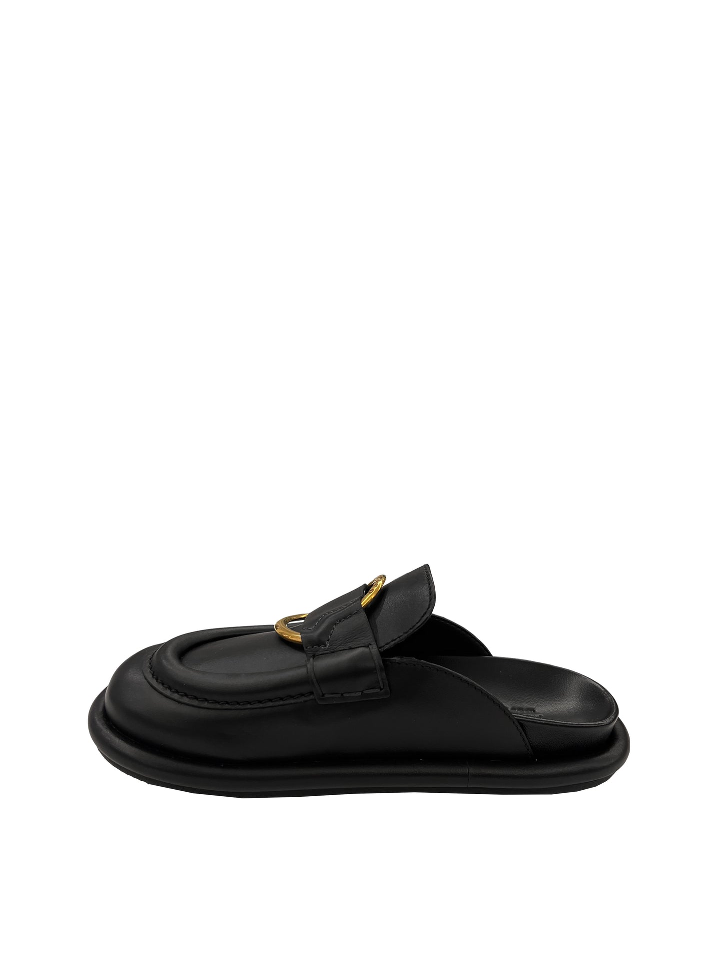 Moncler Bell Pantoletten Schwarz/Gold