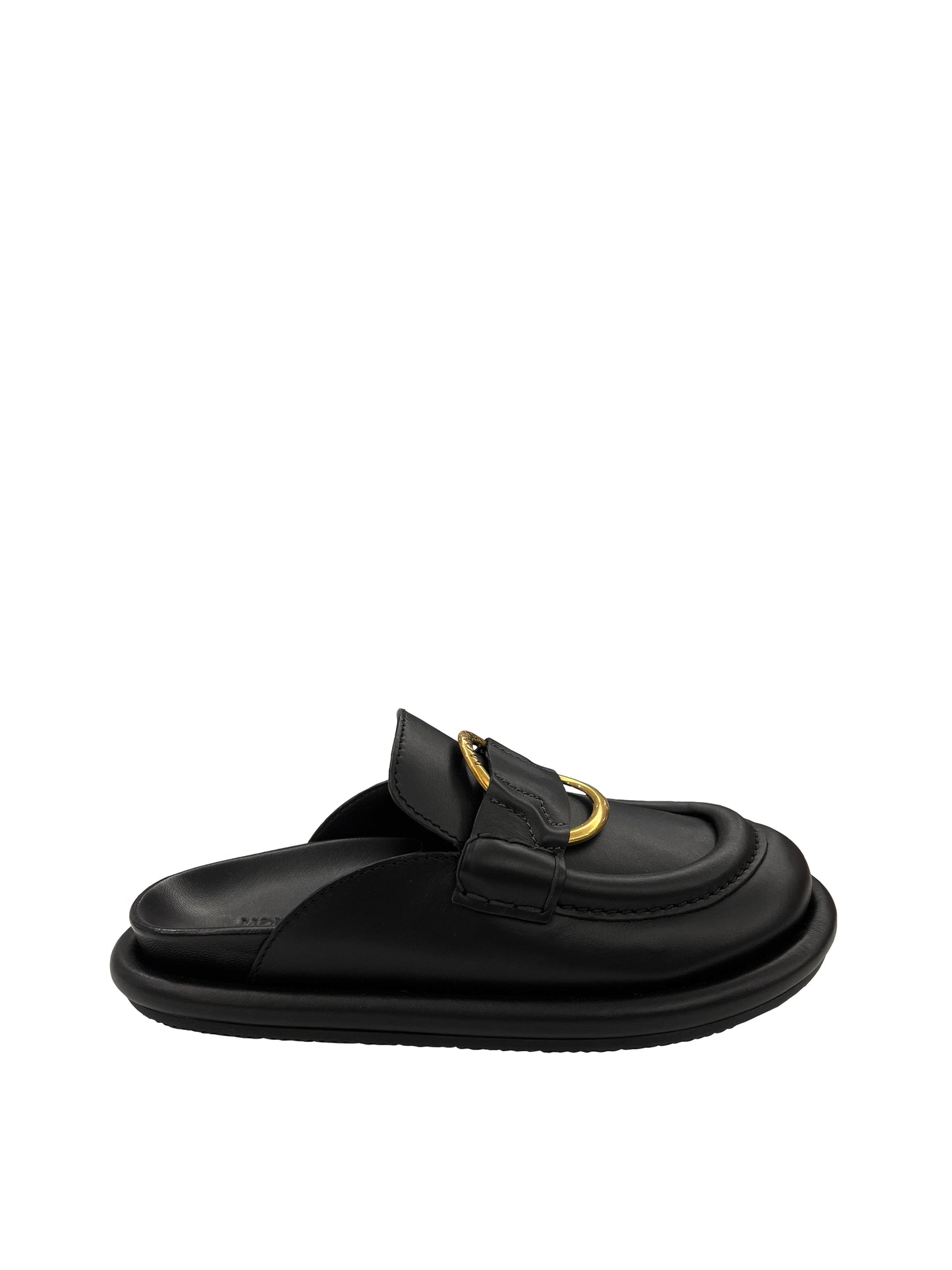 Moncler Bell Pantoletten Schwarz/Gold