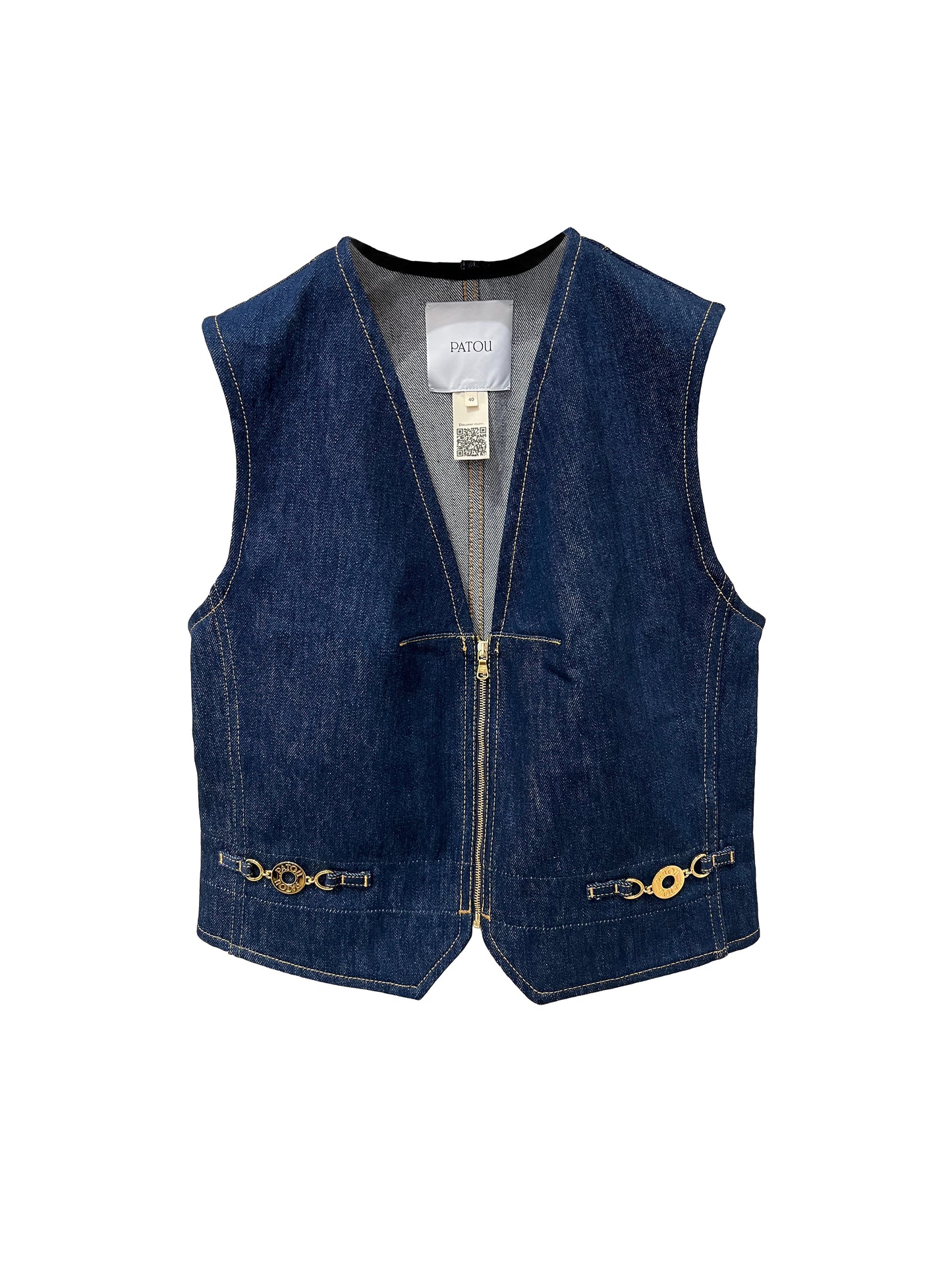 Patou Jeansweste Blau