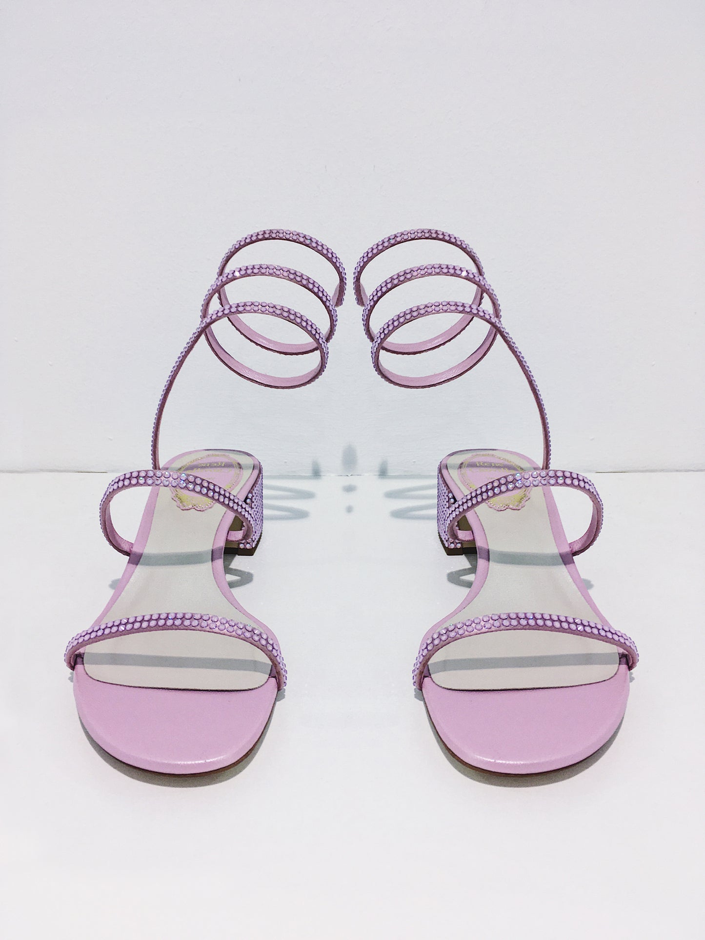 René Caovilla Fache Sandalen Cleo Lila