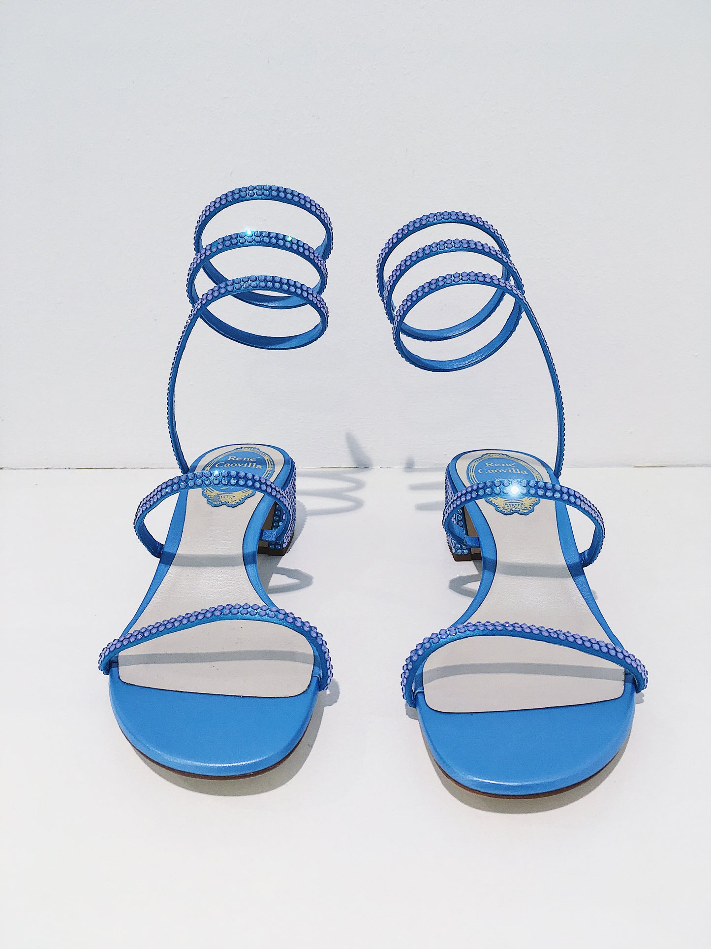 René Caovilla Fache Sandalen Cleo Blau