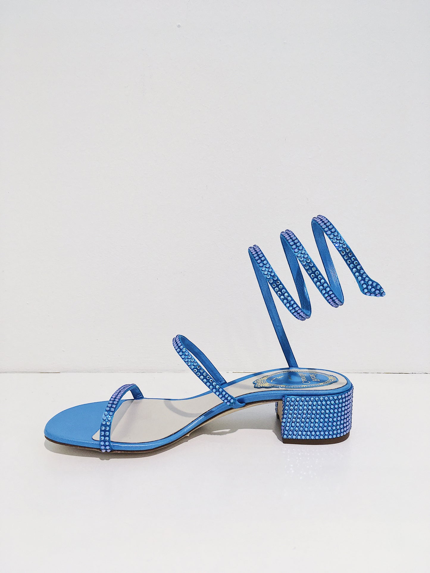 René Caovilla Fache Sandalen Cleo Blau