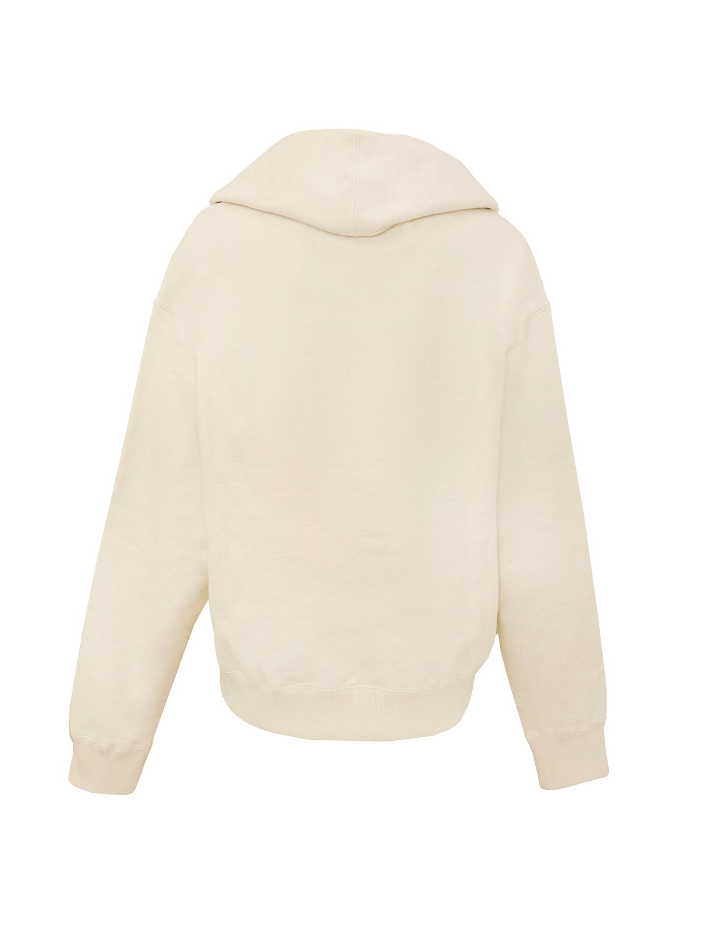 naturweißer Hoodie mit schwarzem Jil Sander-Logo