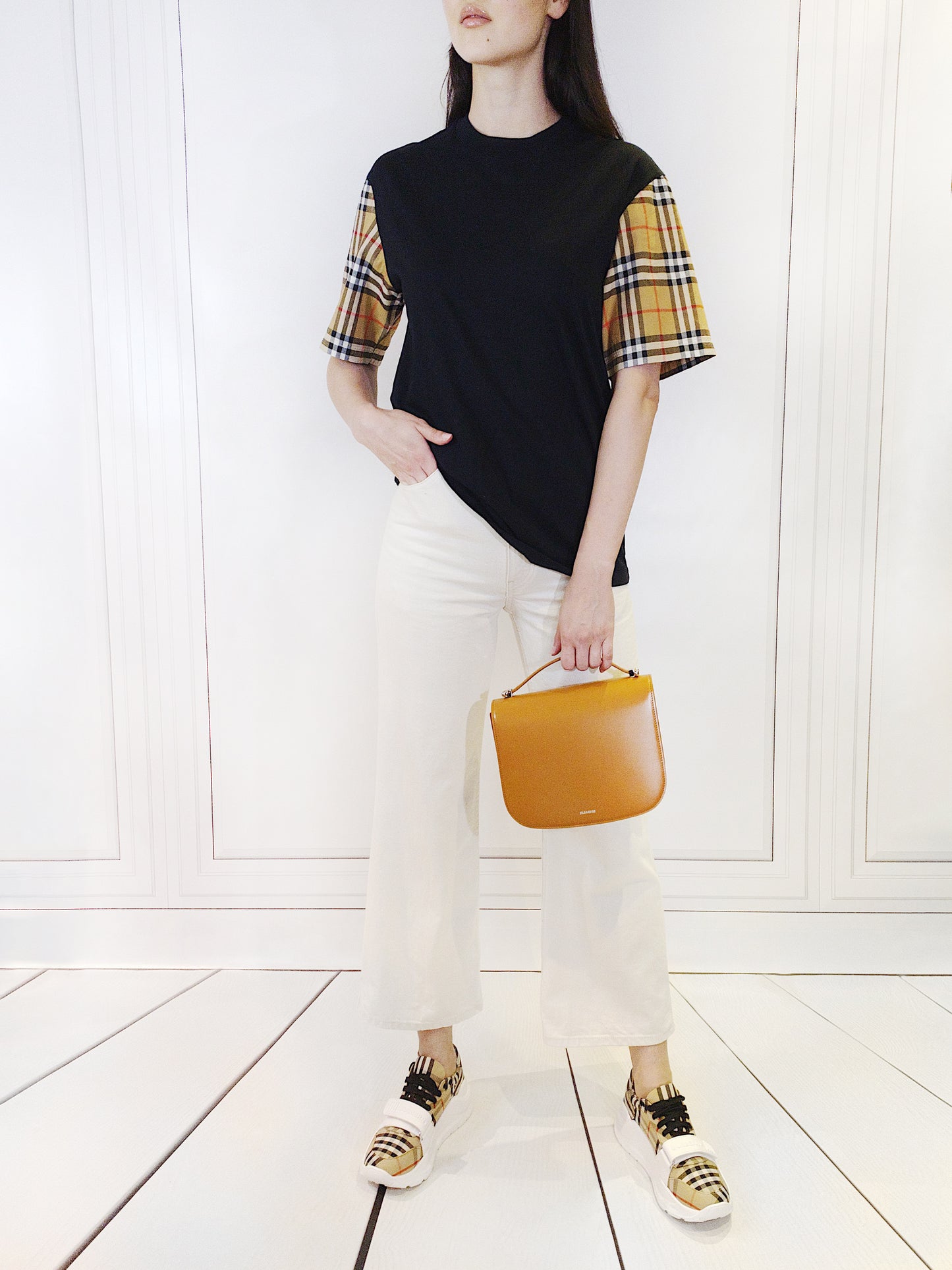 Jil Sander Tasche Taos Medium Kastanie