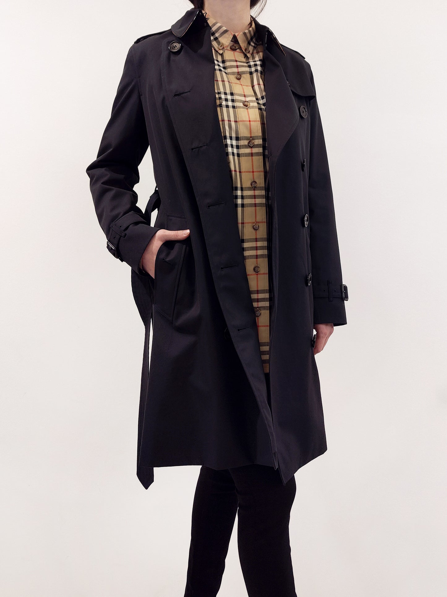 Burberry Trenchcoat Kohleblau
