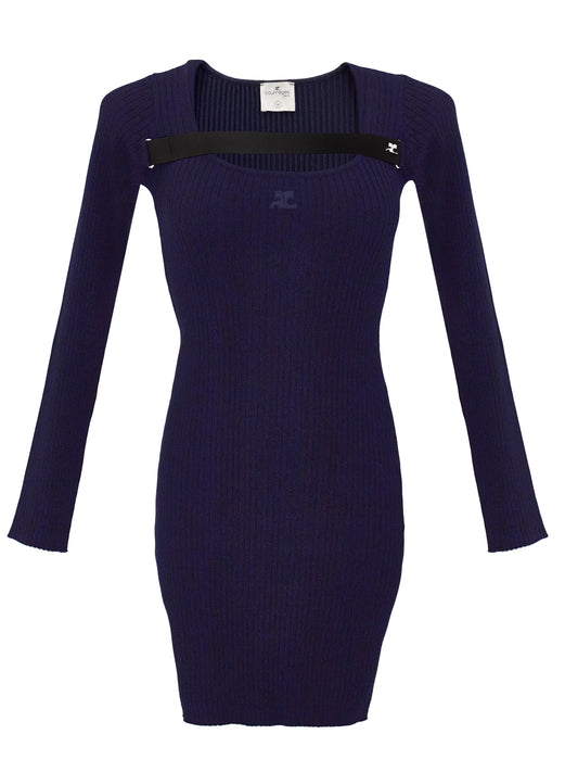Courrèges Kleid Marineblau