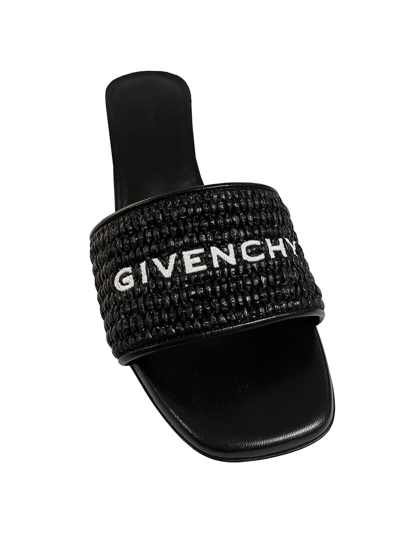Givenchy 4G Fersen-Sandalen Schwarz/Weiss
