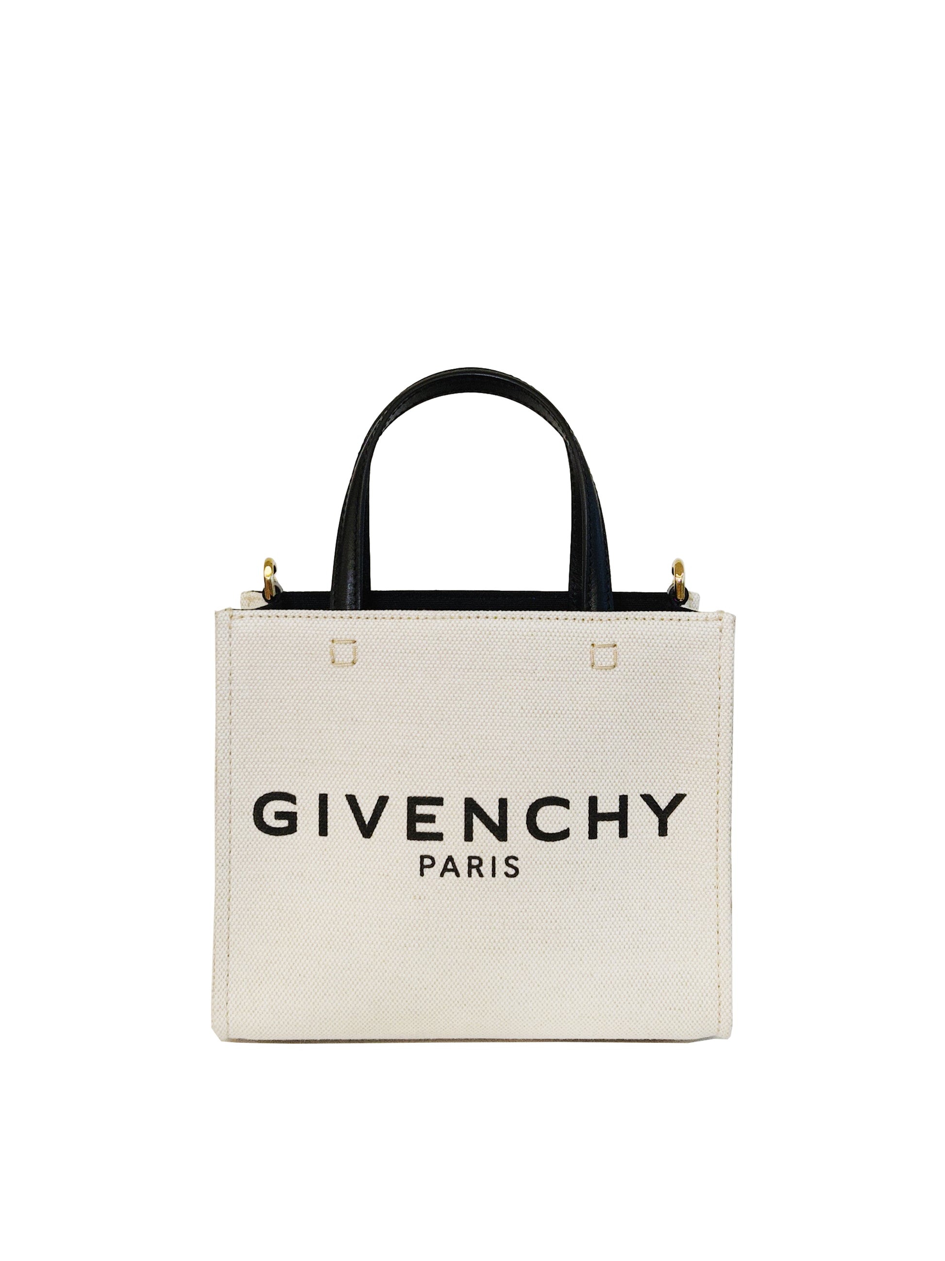 Givenchy Tasche Mini G Tote Schwarz/Naturweiss - La Boutique Dresden