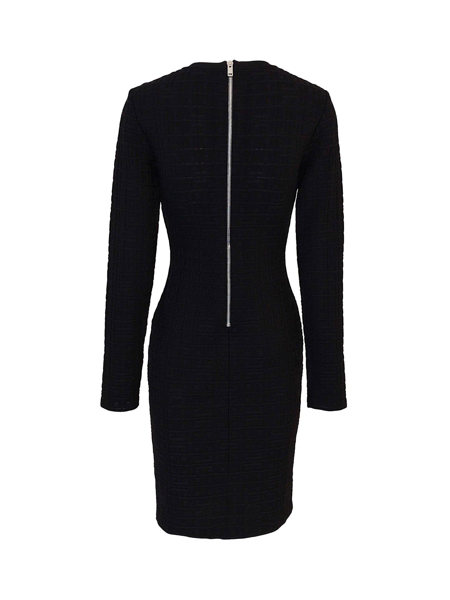 Givenchy Kleid Schwarz  Mit Liebe zum Detail überzeugt dieses Kleid von GIVENCHY mit eingestricktem Logo-Emblem, sowie einem silbernen Logo-Reisverschluss auf dem Rücken. Das schlichte Kleid passt perfekt zu eleganten Anlässen und lässt sich sehr einfach und vielseitig kombinieren.